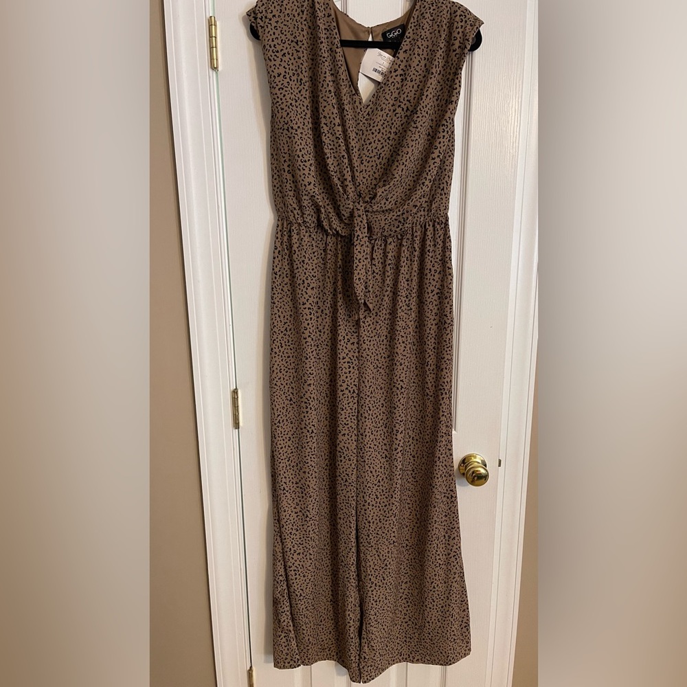 GiGio Animal Print Wide Leg Romper/Jumpsuit